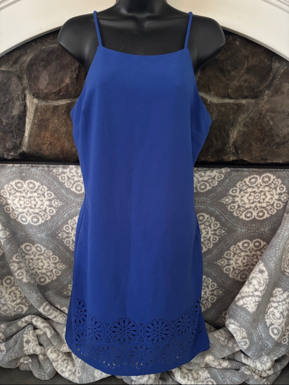 Banana Republic Cobalt Blue lined Spaghetti-Strap Shift Dress size 8